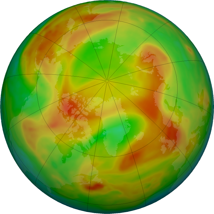 Arctic ozone map for 12 April 2021